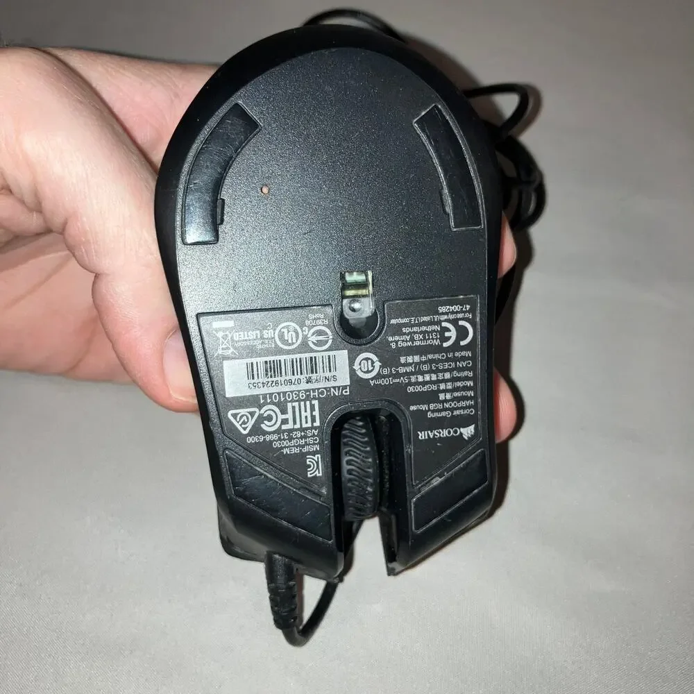 Gaming Corsair Harpoon RGB Wired Mouse Tested Used 6k DPI 5 Mappable Buttons